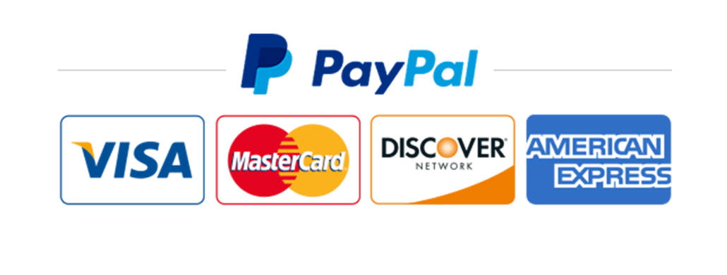 PayPal - Visa, Mastercard, Discover, American Express